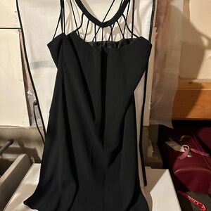 Jones Wear Black Dress with Strappy Design